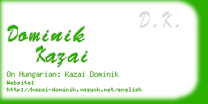 dominik kazai business card